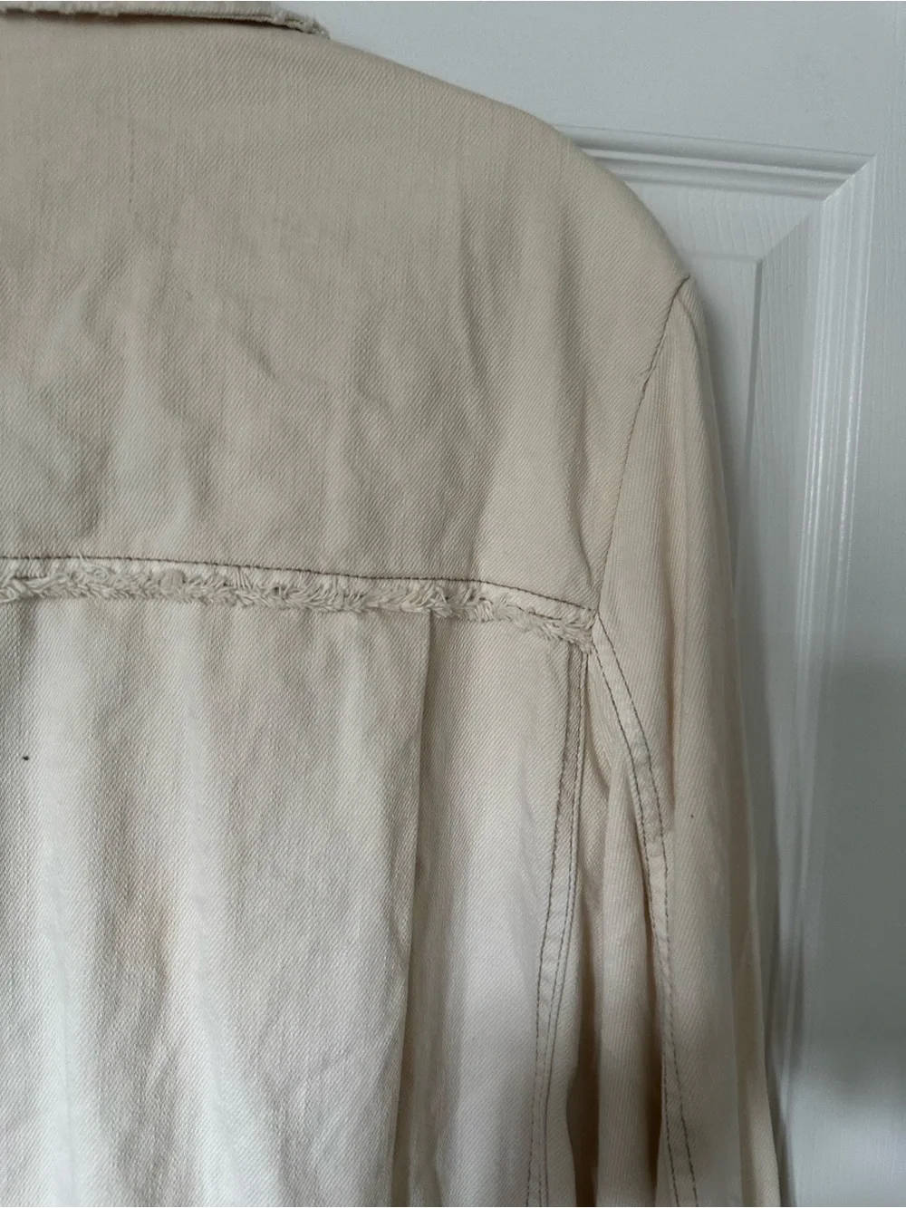 Free People Cream Utility Jacket with Button Front - Picture 11 of 16